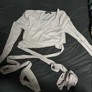 Wrap around tie crop top